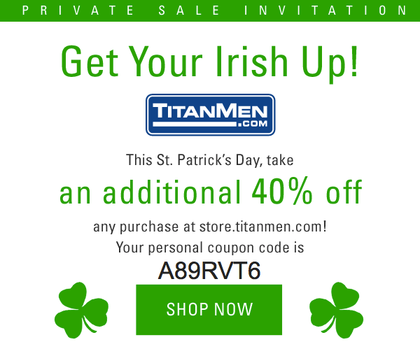 Fuck Me, I’m Irish. Titanmen DVD 40% OFF Sale….