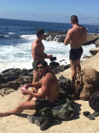 Shirtless Marines Walk To Raise Awareness for PTSD